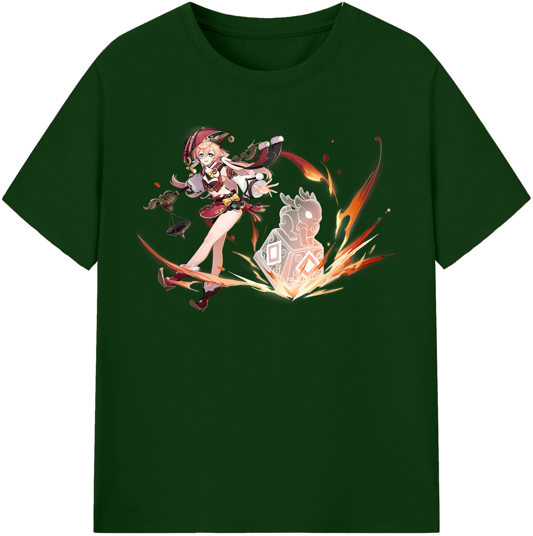 げんし神 ヤンフェイ genshin Yanfei 綿100％半袖Tシャツ（フロントプリント）